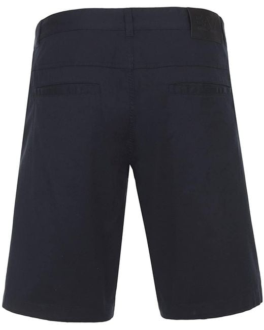 EA7 Blue Logo Detail Shorts for men
