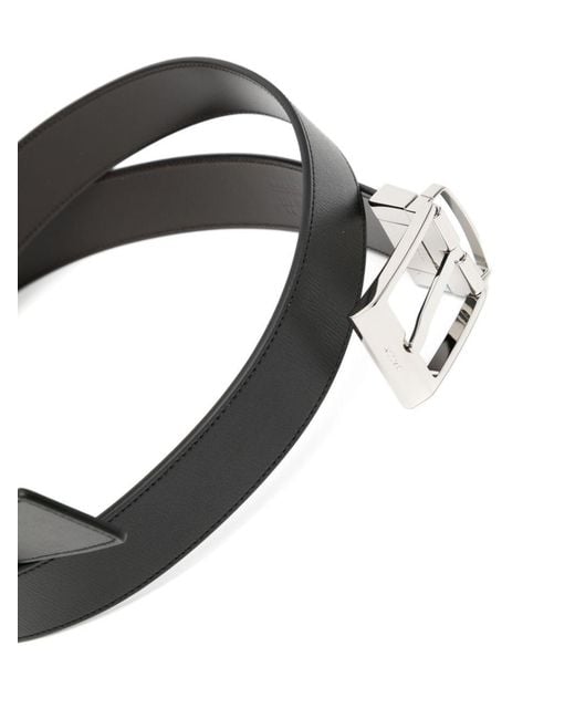 Bally Black Leather Bucket Belt for men