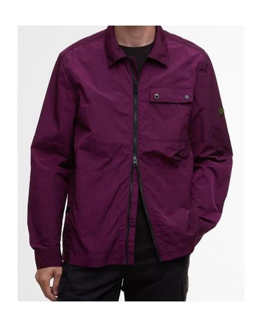 Barbour Purple Shirt-Style Casual Jacket for men