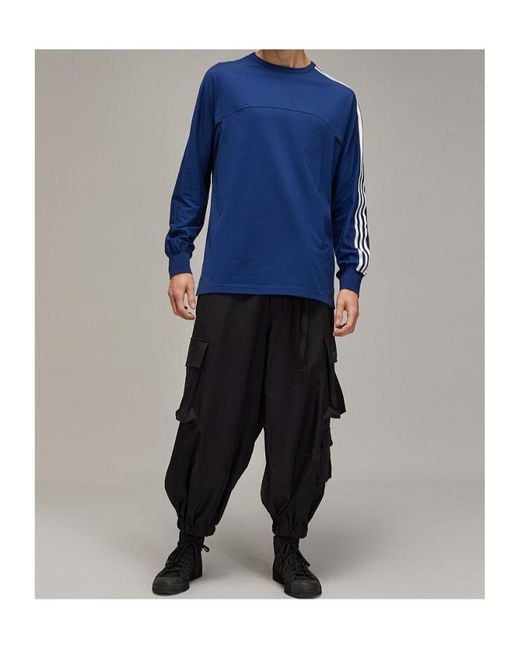 Y-3 Blue M 3S Ls Tee for men