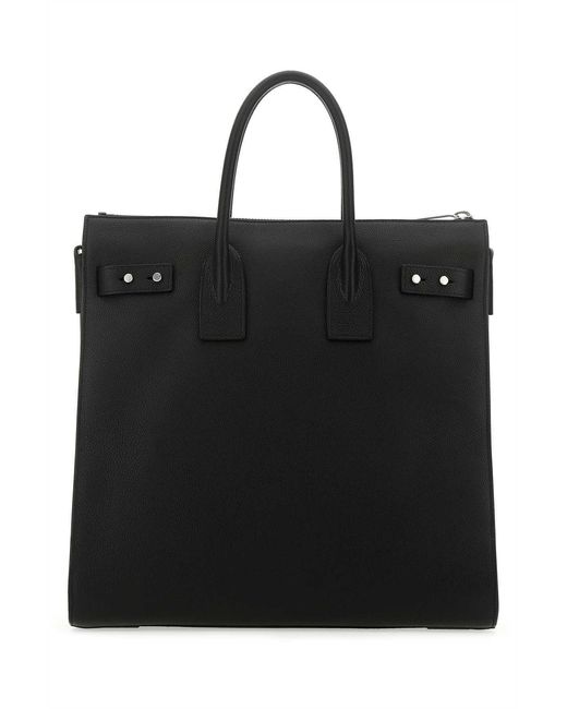Saint Laurent Black Sac De Jour North/South Tote Bag for men