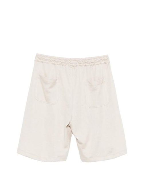 Eleventy Natural Drawstring-Fastening Track Shorts for men