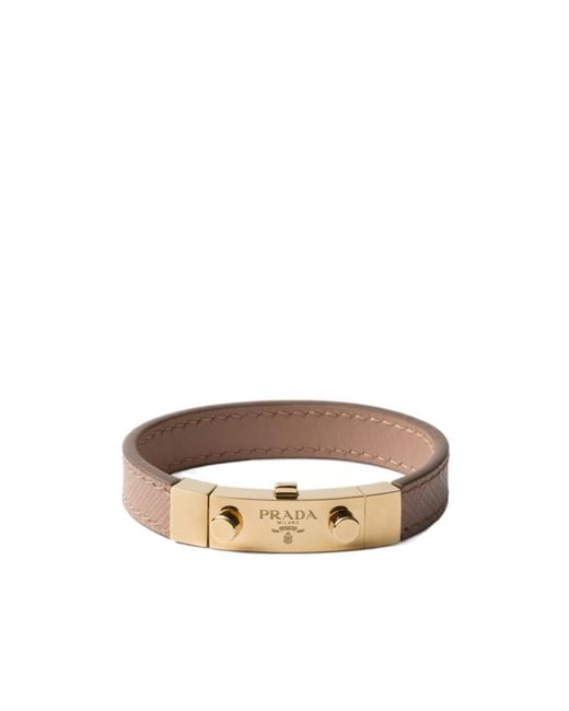 Prada White Logo Bracelet