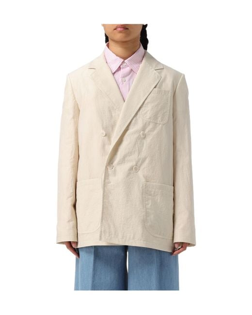 A.P.C. Natural Double-Breasted Tailored Blazer