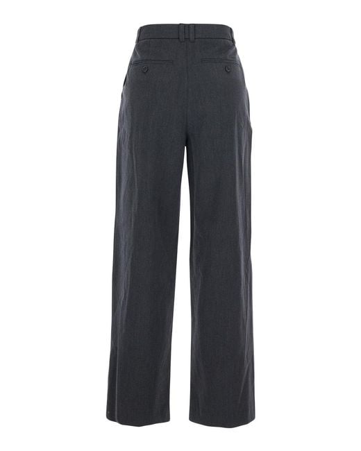 DUNST Blue High-Waisted Pleated Pants