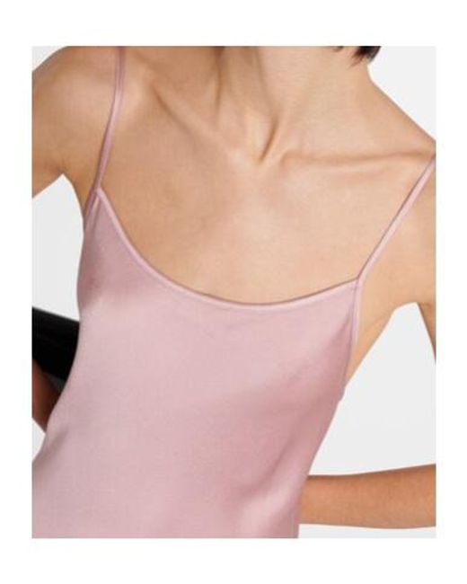 Victoria Beckham Pink Satin Halter Dress