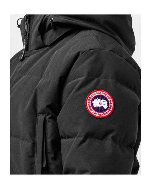 Canada Goose Black Logo Patch Parka Down Jacket for men