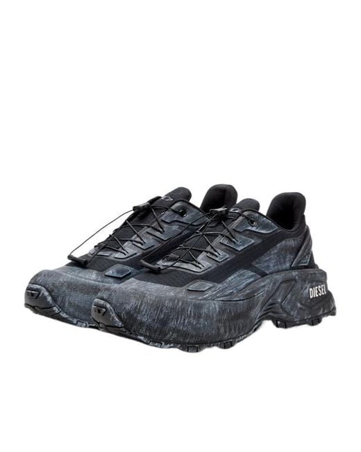 DIESEL Blue D-Cage Low-Top Runner Sneakers for men