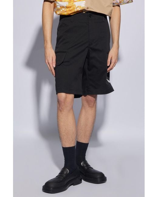Moschino Black Cargo Shorts for men