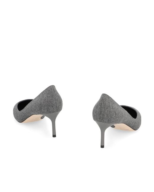 Jimmy Choo Gray Romy 60 Pointed Toe Pumps