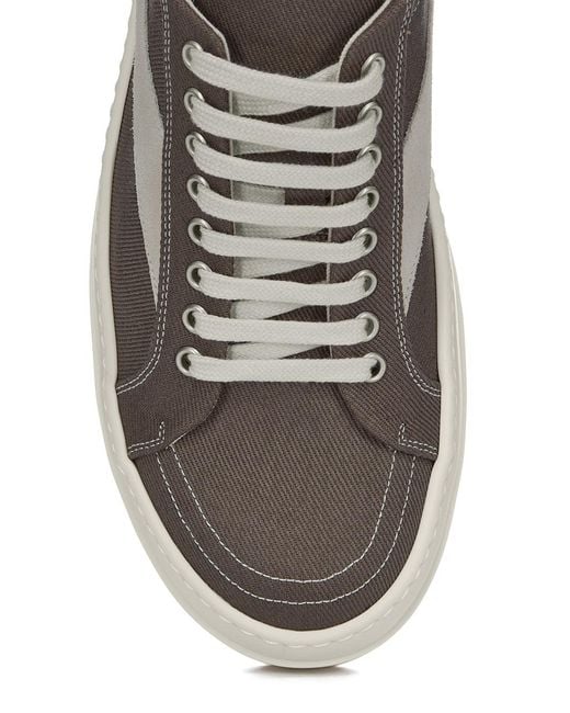 Rick Owens Gray Lace-Up Low-Top Casual Shoes for men