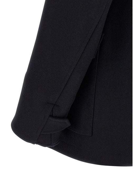 DSquared² Blue Felted Wool Caban Coat for men