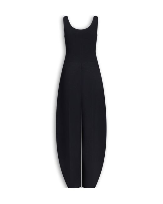Alaïa Blue Alaïa Round Crepe Jumpsuit