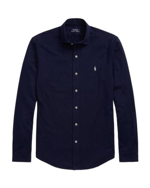 Polo Ralph Lauren Blue Long Sleeve Button-Down Shirt for men