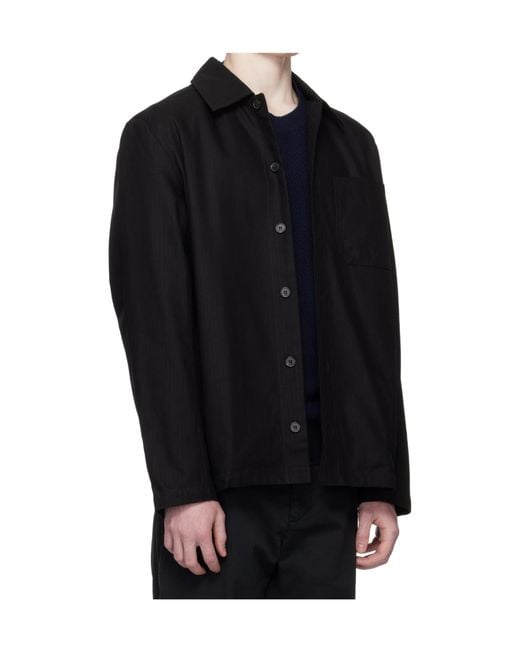 A.P.C. Black Lapel Long-Sleeved Casual Jacket for men