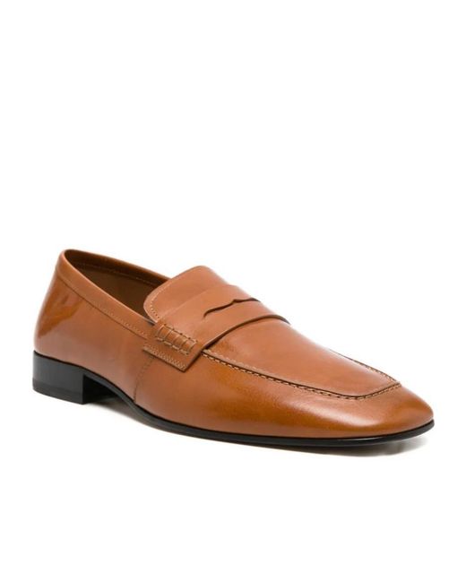 Dries Van Noten Brown Round-Toe Loafers for men
