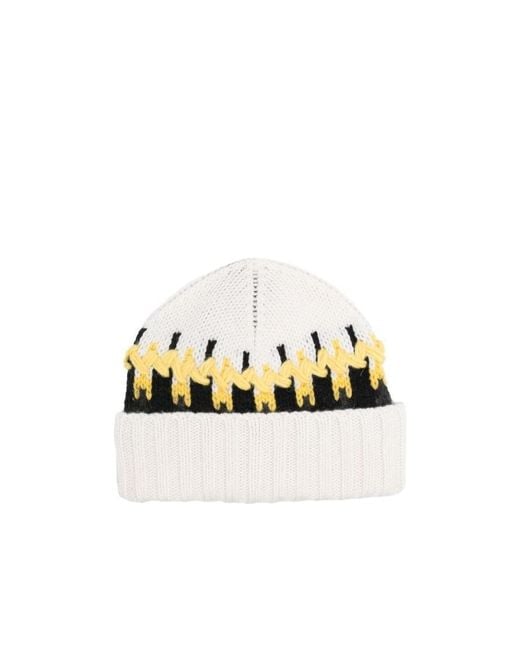 Ermanno Scervino White Rib Knitted Hat