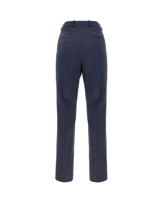 Boss Blue Pressed-Crease Trousers