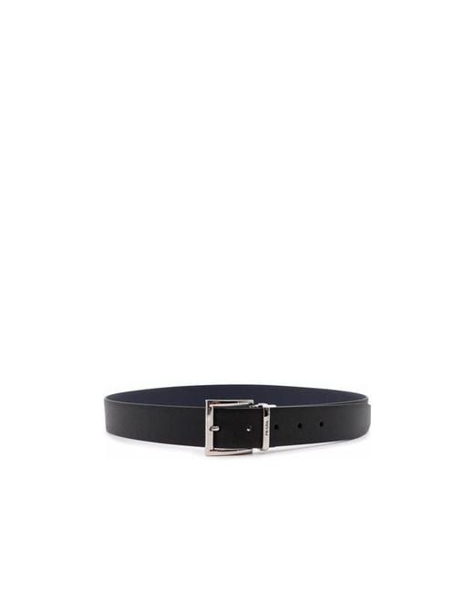 Prada White Double-Sided Belt for men