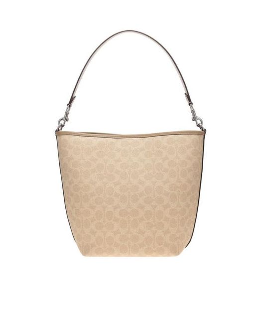 COACH White Snap Shoulder Bag