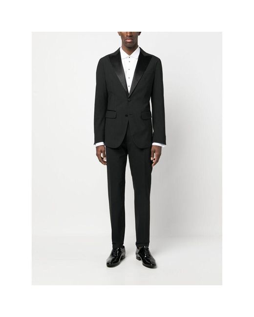 DSquared² Black Tailored Single-Breasted Two-Piece Suit for men