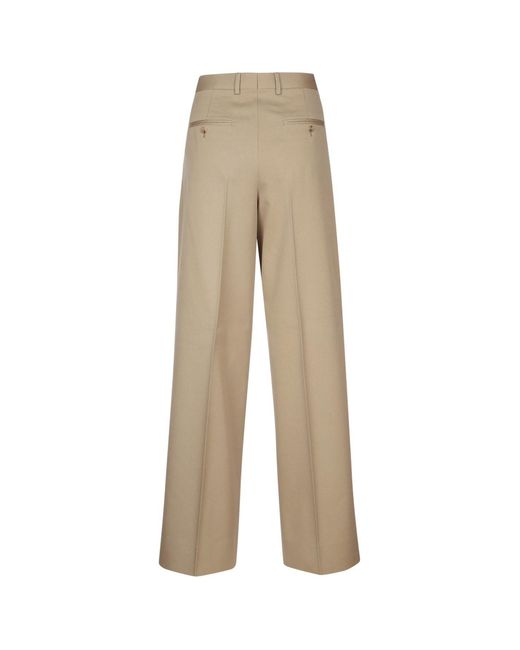 Céline Natural Pleated Trousers