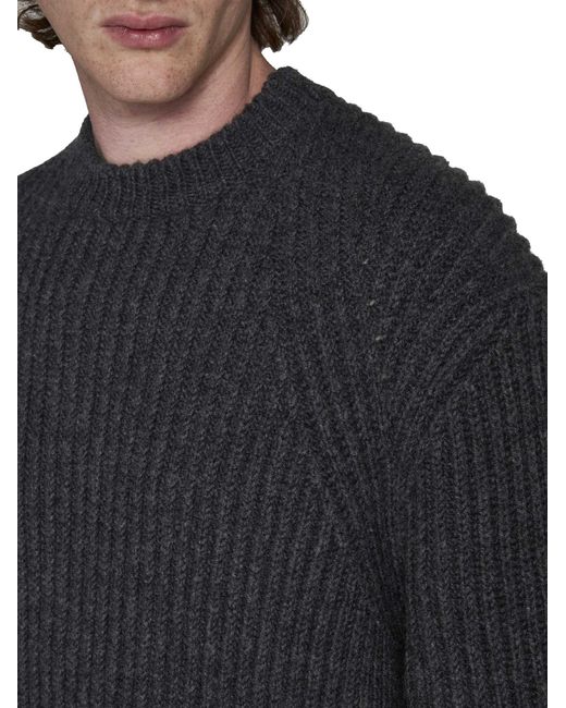 McQueen Blue Crewneck Oversized Jumper for men