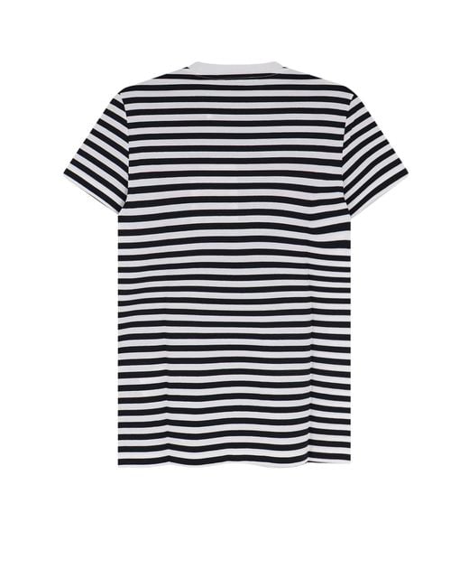 Max Mara Black Striped Cotton T-Shirt