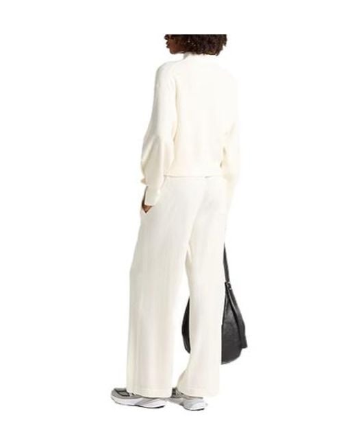 Brunello Cucinelli White Lightweight Cashmere Knit Sweater