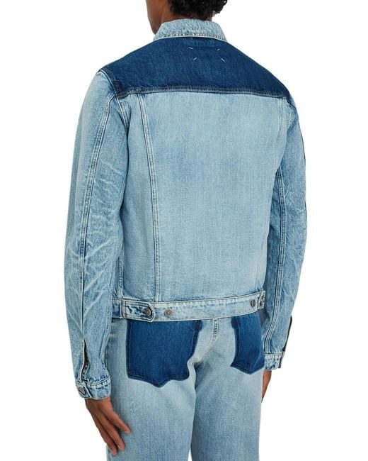 Maison Margiela Blue Washed Denim Trucker Jacket for men