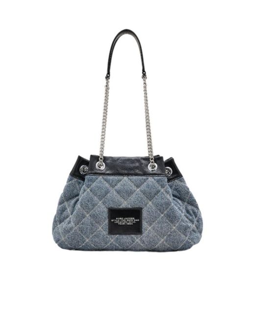 Marc Jacobs Blue The Quilted Denim Chain Sack Bag