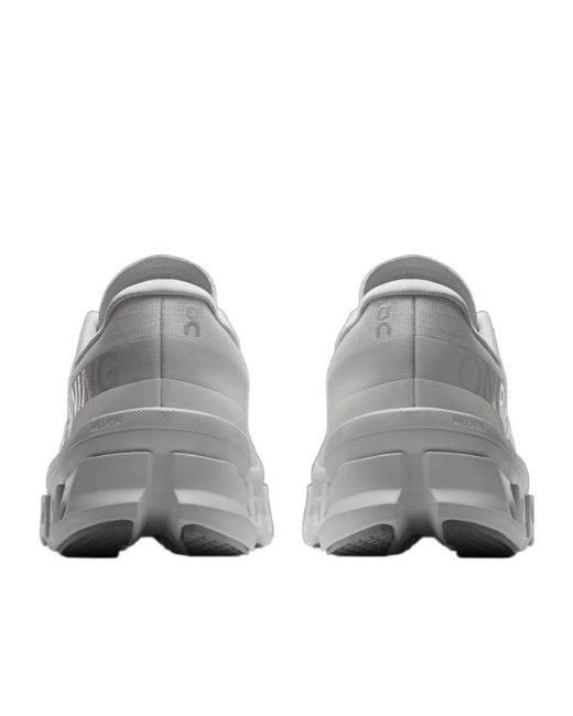On Shoes Gray Cloudmonster Lace-Up Running Sneakers