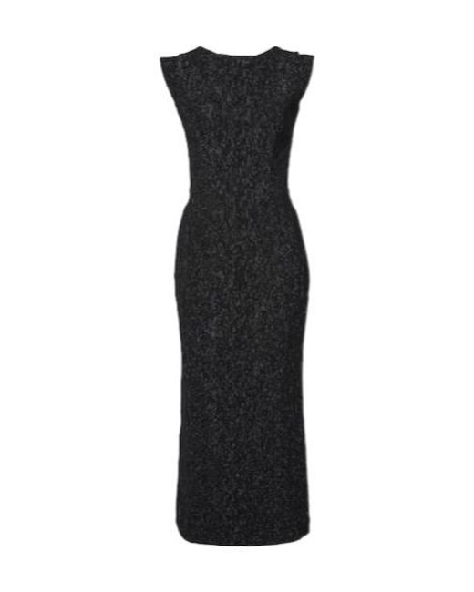 Maticevski Black Singular Open-Back Lamé Cocktail Dress