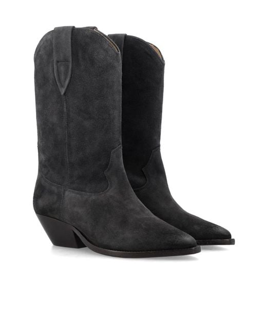 Isabel Marant Black Mid Heel Western Boots
