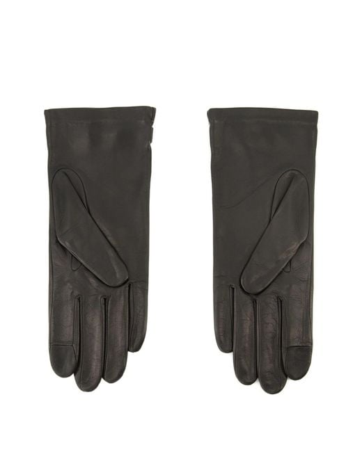 AMI Black Ami Logo Detail Gloves