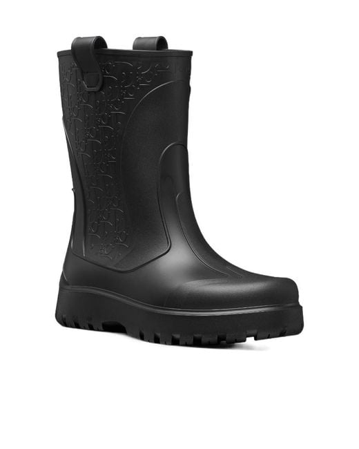 Dior Black Homme Garden Rain Boots for men