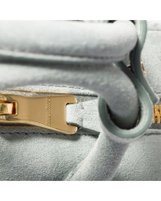 Miu Miu Gray Arcadie Zipped Tote Bag