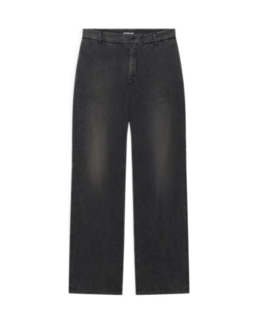 Balenciaga Gray Slim Worn-Out Pants for men