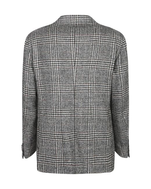 Tagliatore Gray Check Pattern Tailored Jacket for men