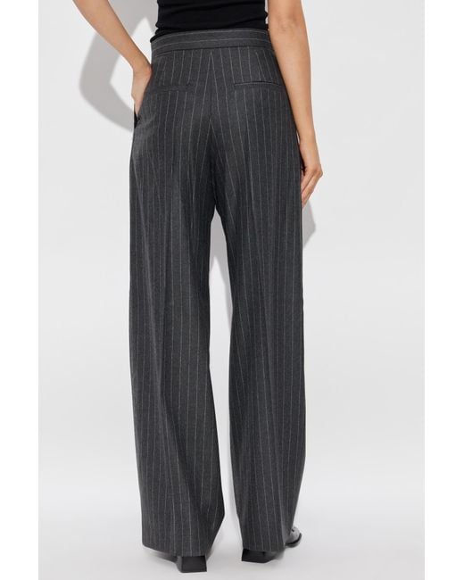 Sportmax Gray Belgio Striped Tailored Trousers