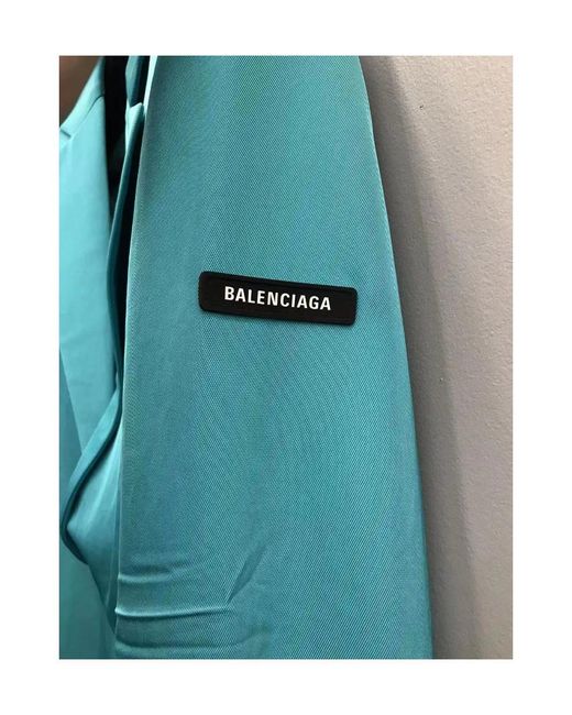 Balenciaga Blue Single-Breasted Blazer