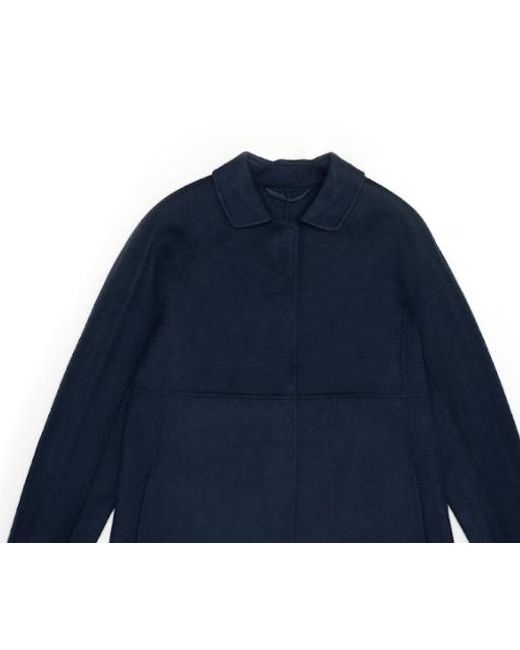 Max Mara Blue Lapel Coat