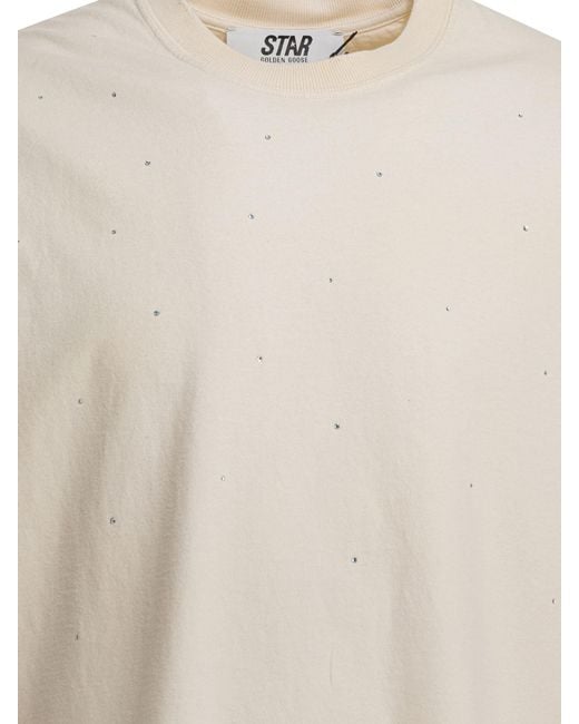 Golden Goose Deluxe Brand White Star Printed Crewneck T-Shirt for men