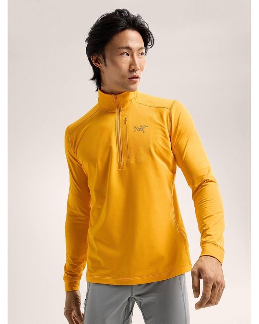 Arc'teryx Yellow Zipper Collar Sweatshirt for men