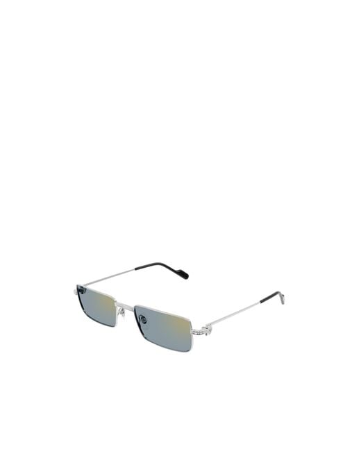 Cartier Blue Rectangular Frame Sunglasses for men