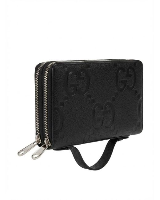 Gucci Black Jumbo Gg Zip-Up Document Case for men