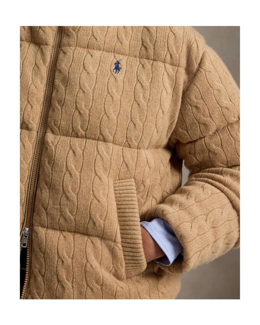 Polo Ralph Lauren Natural Cropped Warm Down Jacket