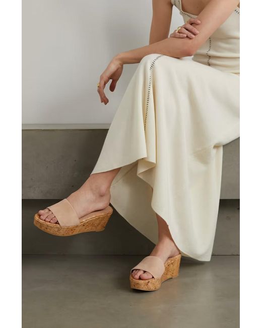 Stuart Weitzman Natural Summer Wedges