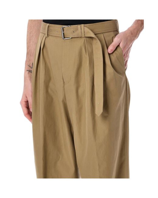 Dries Van Noten Natural Casual Pants With Belt Loops for men