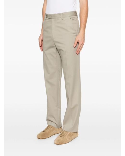 A.P.C. White Tailored Straight-Leg Pants for men